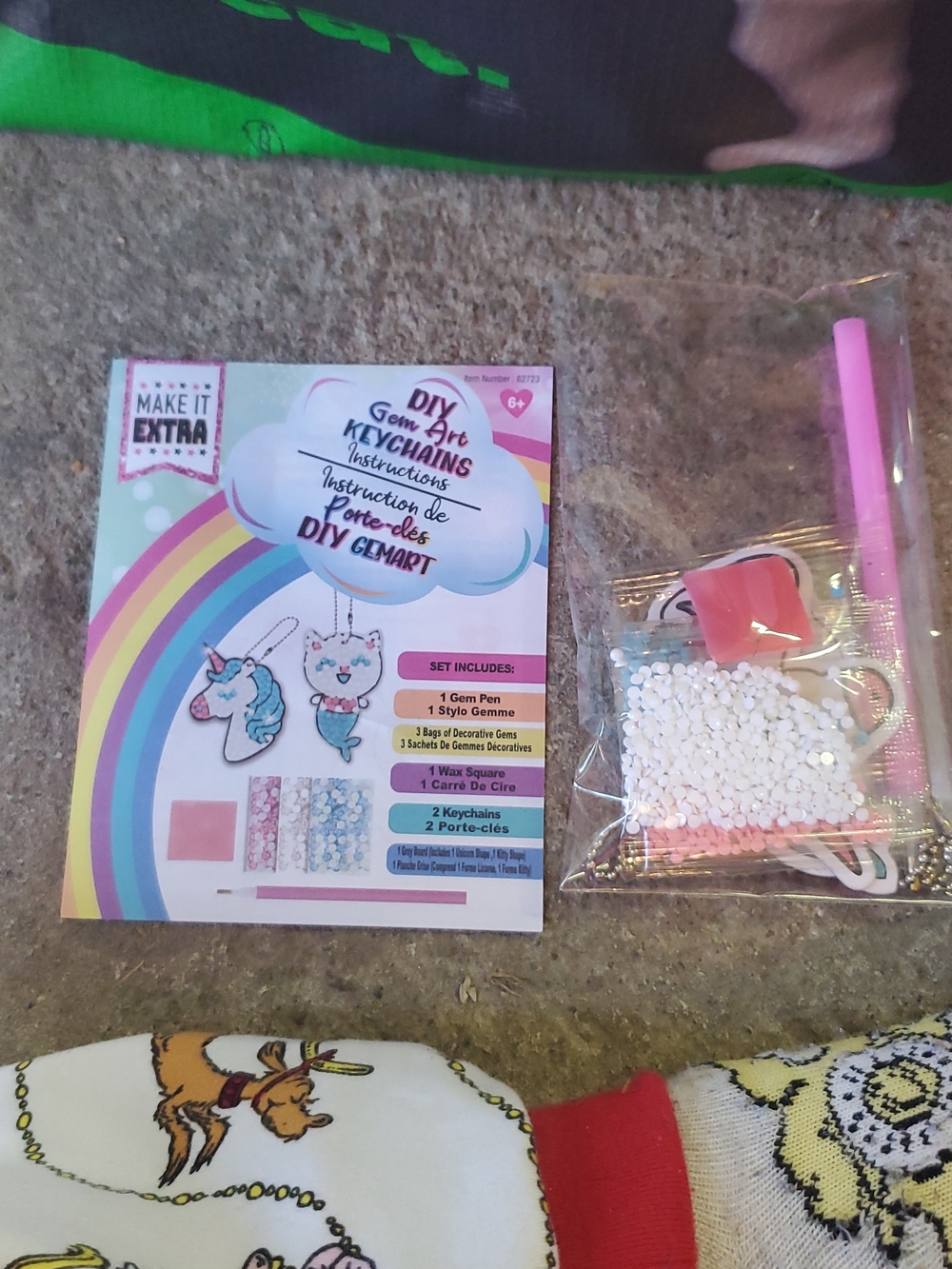DIY Gem Art Keychains Kit - Pink